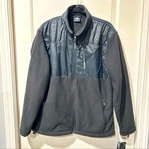New Balance Men’s Full Zip Fleece Jacket Sweater Black Size Large NWT